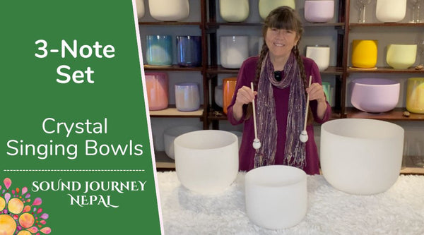 3-Note Crystal Singing Bowl Set