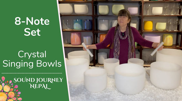 8-Note Crystal Singing Bowl Chakra Set